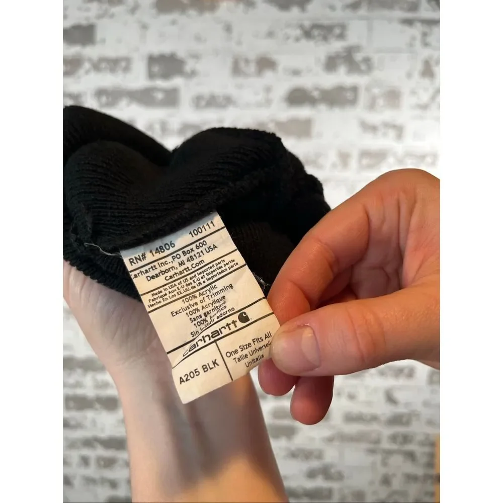 Carhartt | black unisex beanie hat
